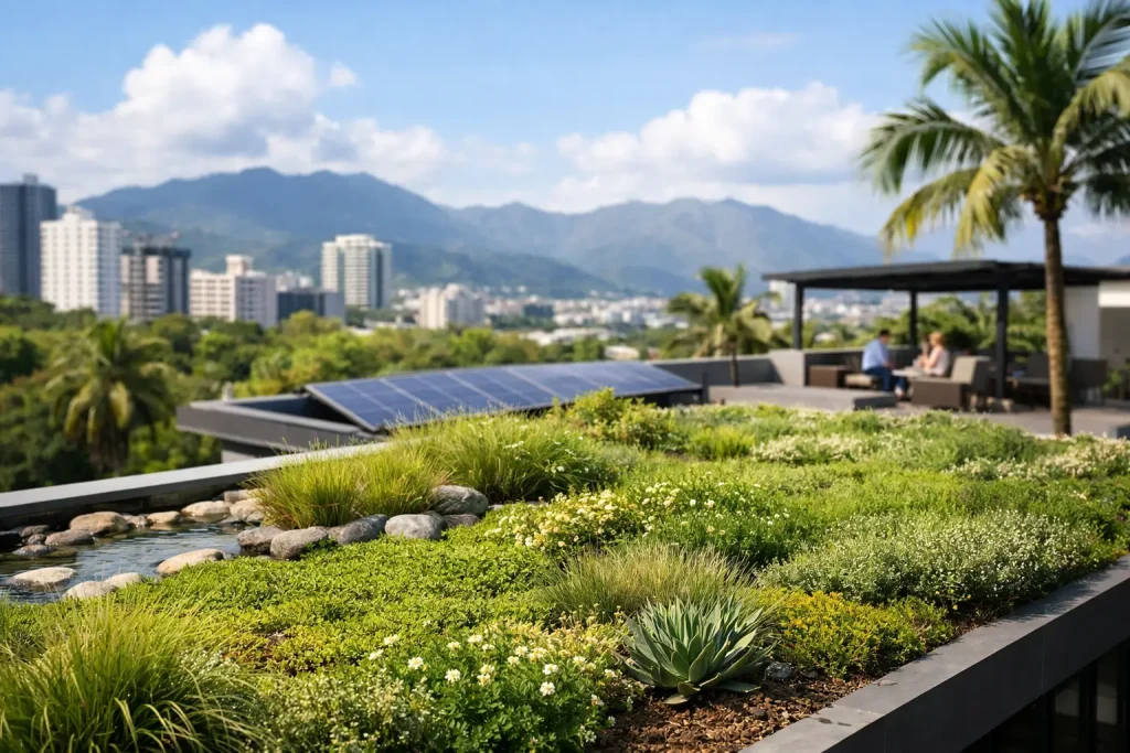Beneficios de techos verdes en clima tropical