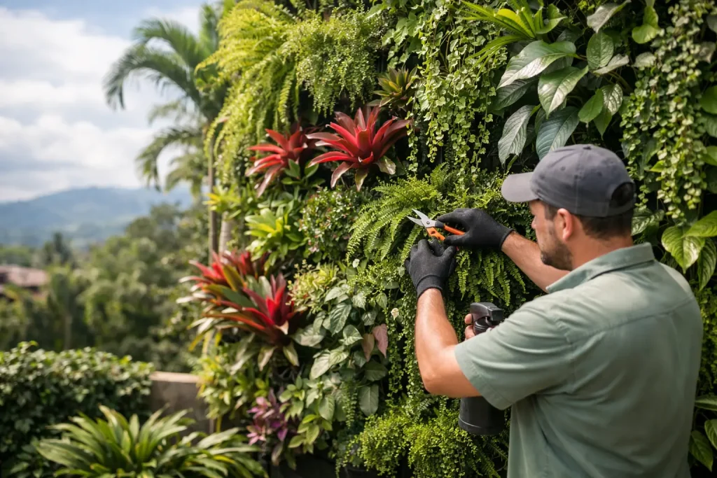 Cada cuánto mantener un jardín vertical en Costa Rica