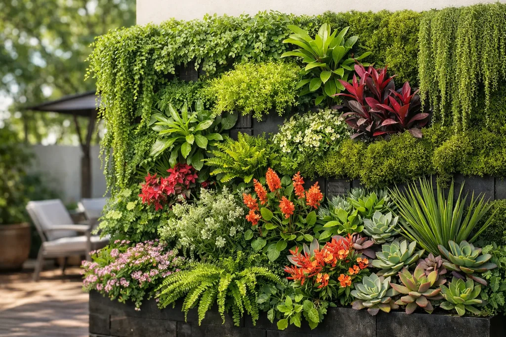Plantas para jardines verticales exteriores adecuadas